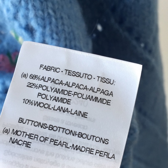 ✨FINAL SALE✨ Alessandra Rich blue floral cropped cardigan - Picture 9 of 10